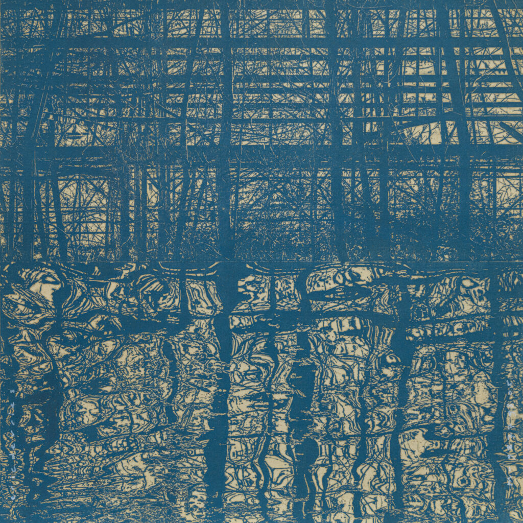 M-92779305_BLUE-YELLOW-GOLD Toyobo etching, chine collé mounted on Arches etching paper 29 x 29 cm edition 1 2026